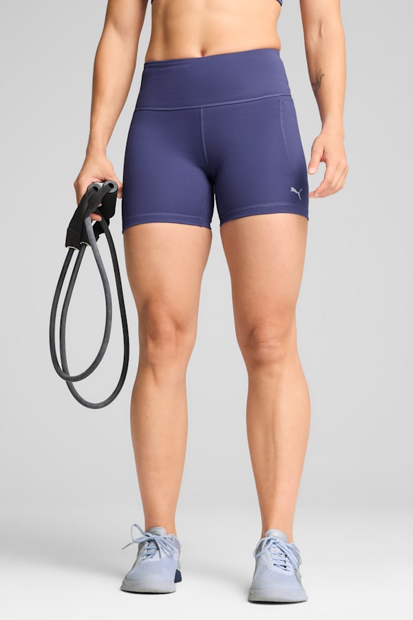 CLOUDSPUN High-Waist 5" Tight Shorts Women, Blue Crystal, extralarge